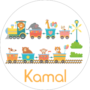 Personalized baby Feeding Set - Trains