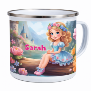 Kids Enamel Name Mug - Princess