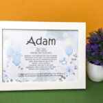 Single Name Meaning Print With A4 Frame