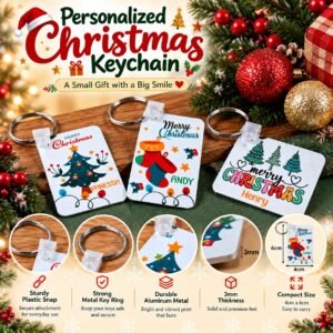 Personalized Christmas Keychain
