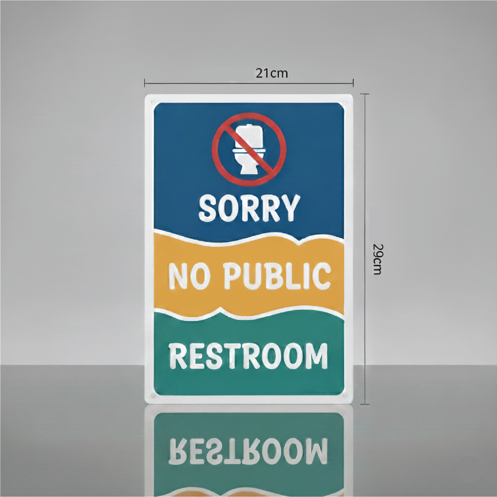 Aluminum Sign - 29cm x 21cm