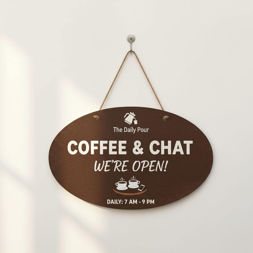 MDF Open Closed Sign - Image 5