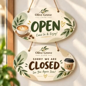 Custom Aluminum Open/Closed Door Sign