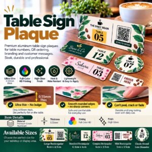 Table Sign Plaque