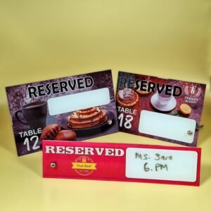 Erasable Acrylic Reserved Sign