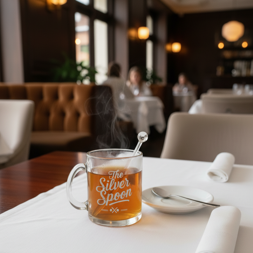 Clear glass coffee mug - Image 3