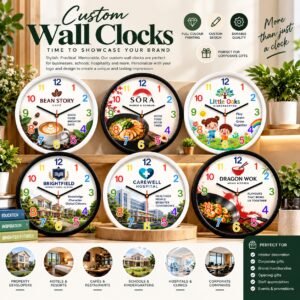 Custom Printed Wall Clock – Personalized Corporate Gifts - 8inches, 31–50