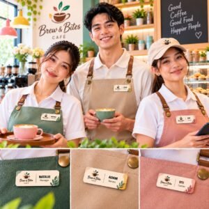 Café Aluminum Name Badge